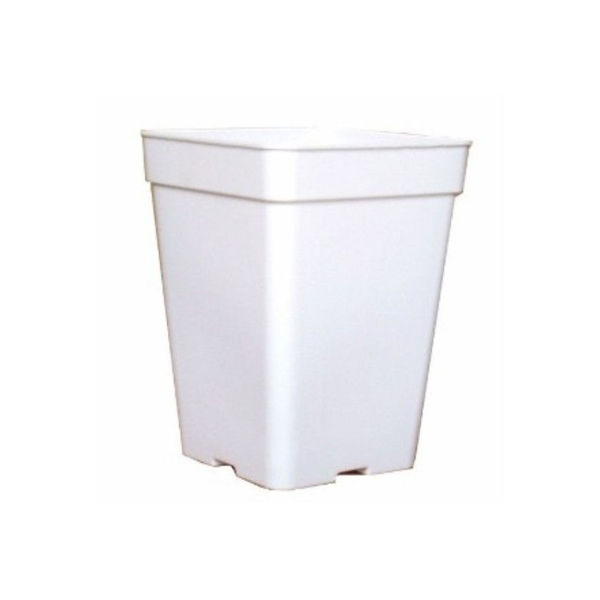 Maceta cuadrada blanca